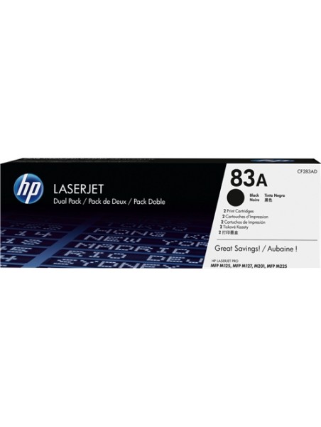 Pack de 2 cartouches toner CF283AD original HP