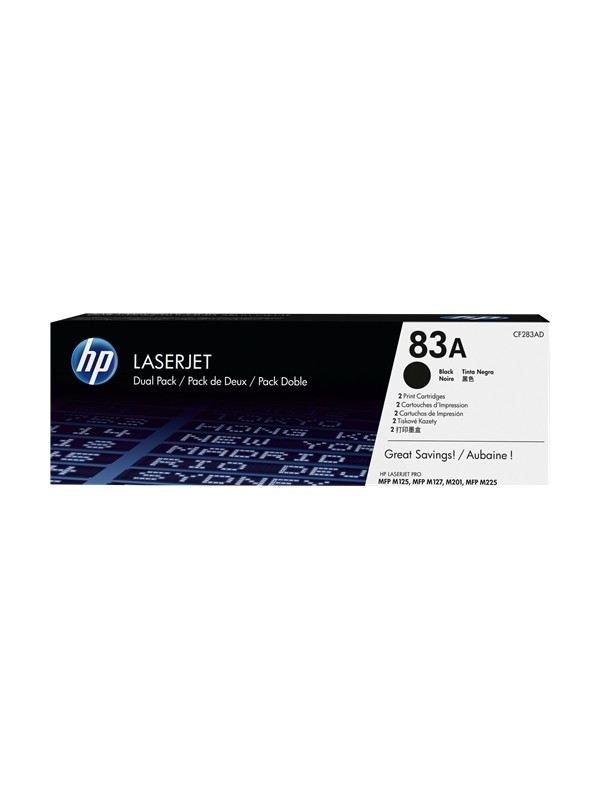 Pack de 2 cartouches toner CF283AD original HP