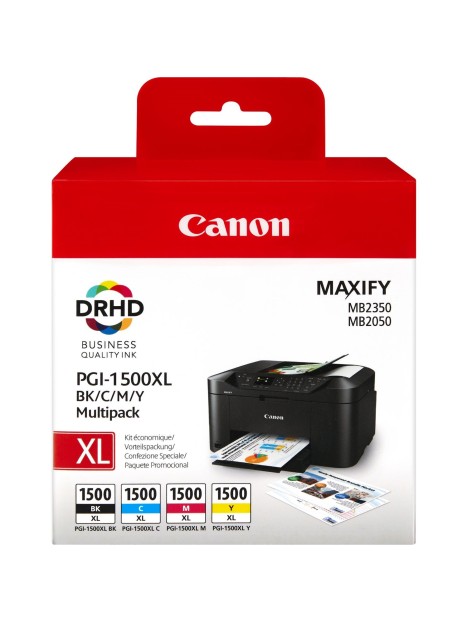 Pack de 4 cartouches d'encre PGI1500XL origine Canon.jpg