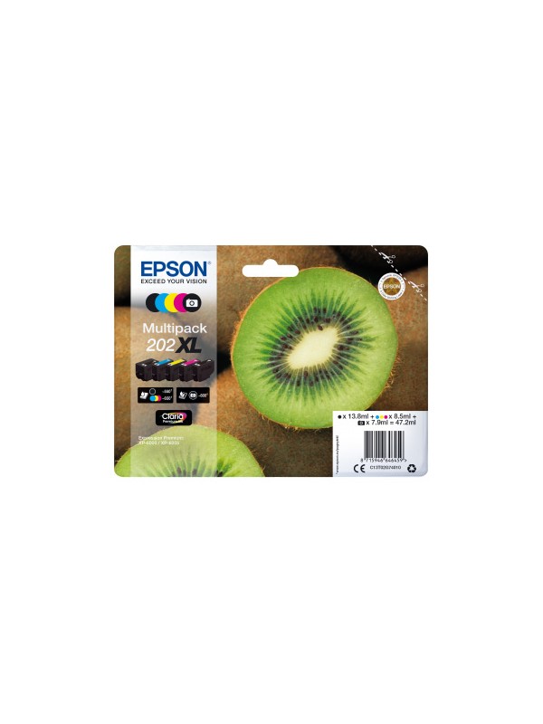 Pack de 5 cartouches d'encre 202XL d'origine Epson.jpg